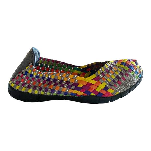 CORKYS Sidewalk Flat Ballerina Woven Multicolor Round Toe Shoe Lightweight 7 EUC - Picture 2 of 9